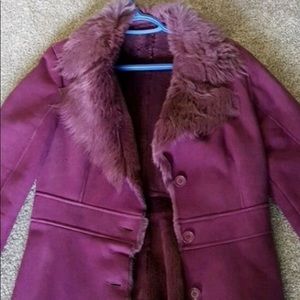 Purple Suede Shearling jacket